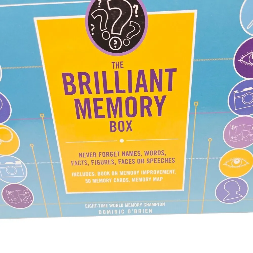 The Brilliant Memory Box Dominic O'Brien Memory Training Kit Book Cards Map